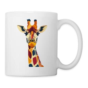 Colorful Giraffe Splendor Giraffe Head Neck Motif - Mug - white - Right