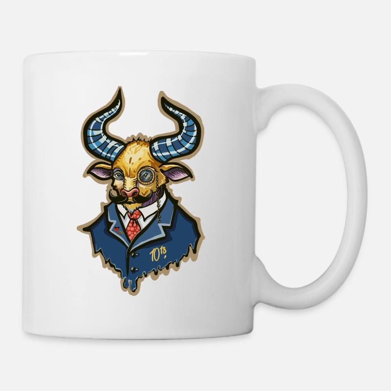 Taureau Aristo Steampunk - Mug blanc - blanc