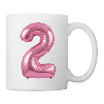 2. Geburtstag Shirt, helium Ballon - Tasse - Weiß - Rechts