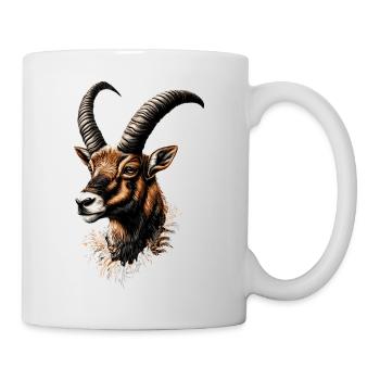 Capricorn Goat Alpine Ibex Capricorn Goats - Mug - white - Right