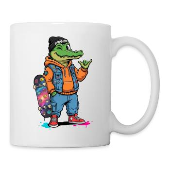 Sumpflife Alligator Skatewear - Mug - white - Right