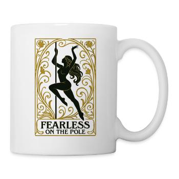 Abstrakte Pole Dance Frau im edlen Jugendstil - Tasse - Weiß - Rechts