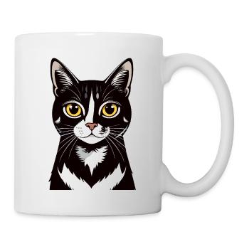 Cat Portrait Black White Cat Contrast Motif - Mug - white - Right