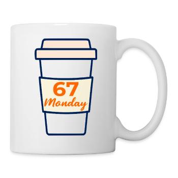 Café lundi 67 - Mug blanc - blanc - Droite