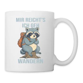 Wandering raccoon I've had enough, I'm going hiking - Mug - white - Right