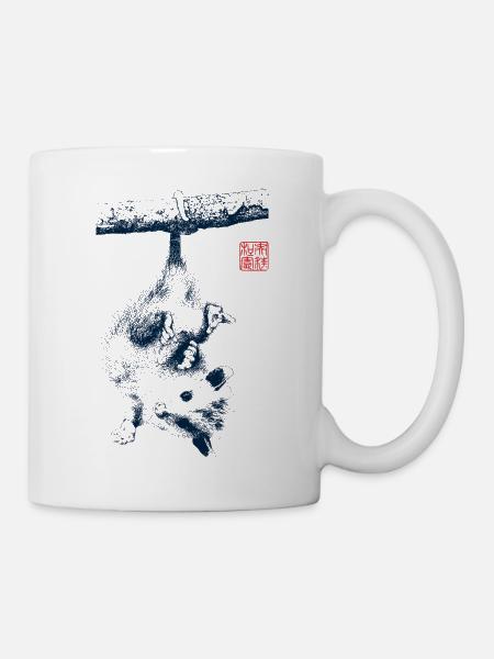 Opossum avec le tampon kanji - Mug blanc - blanc