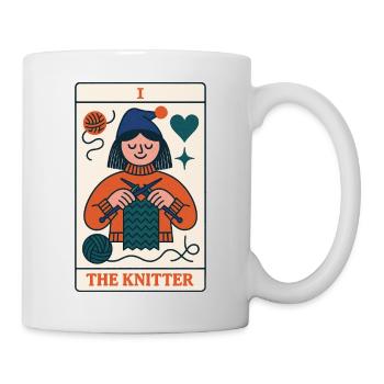 Carte Tricote Douillette - Mug blanc - blanc - Droite
