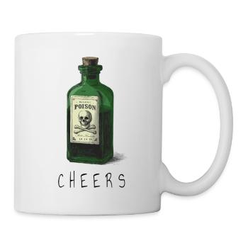 Bouteille de poison verte avec crâne - Mug blanc - blanc - Droite
