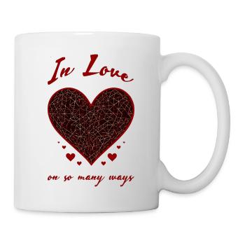 In Love - Stylish declaration of love for couples - Mug - white - Right
