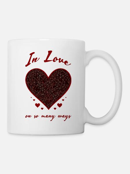 In Love - Stylische Liebeserklärung für Paare - Tasse - Weiß