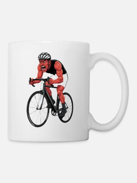 Fahrrad Rennrad Radfahrer Bikesport Mountainbike - Tasse - Weiß