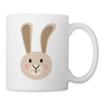 Cuddly bunny portrait in beige - Mug - white - Right