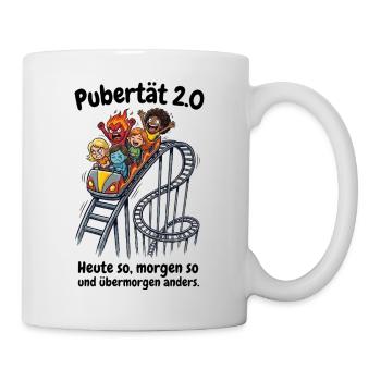 Pubertät 2.0 - Menopause & Achterbahn der Gefühle - Tasse - Weiß - Rechts