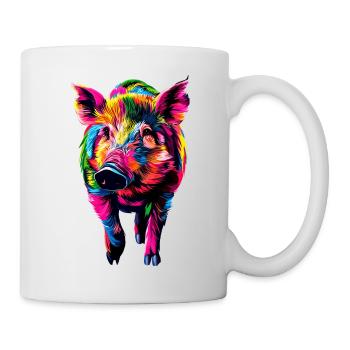 Wildschwein Schwarzwild Wildschweine Schwein Jäger - Tasse - Weiß - Rechts