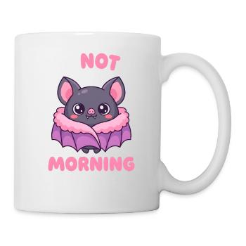 Süße Fledermaus, ich bin kein Morgenmensch - Tasse - Weiß - Rechts