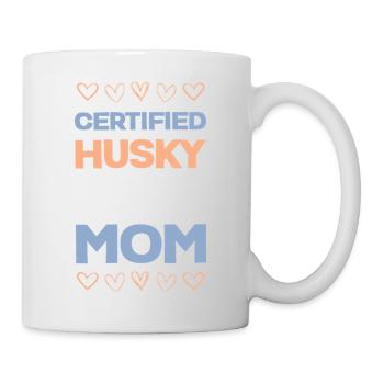 Zertifizierte Husky-Mama - Tasse - Weiß - Rechts