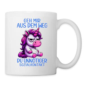 Get out of my way, you unnecessary social contact - Mug - white - Right