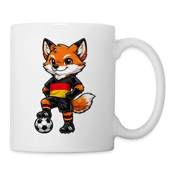 Football Fox Allemagne Fan Drapeau allemand - Mug blanc - blanc - Droite