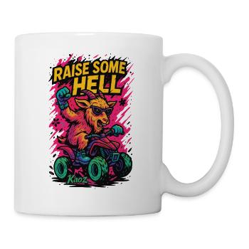 Raise Some Hell Goat with Quad - Mug - white - Right