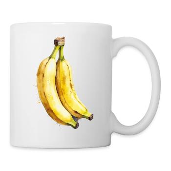 Banane Aquarell - Tasse - Weiß - Rechts
