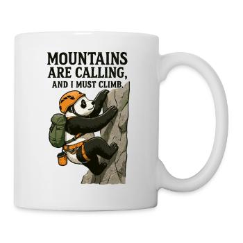 Bloc panda grimpeur drôle - Mug blanc - blanc - Droite