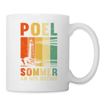 POEL SOMMER AN DER OSTSEE Retro Lustiges - Tasse - Weiß - Rechts