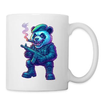 Mercenaire Panda Néon - Mug blanc - blanc - Droite