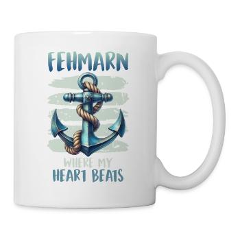 FEHMARN LÀ OÙ MON CŒUR BAT Drôle - Mug blanc - blanc - Droite