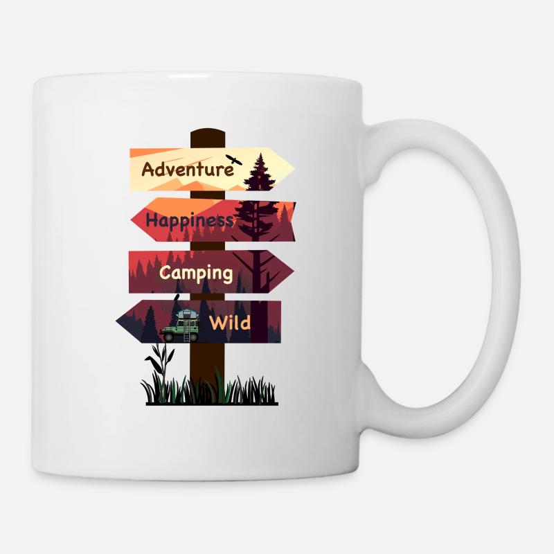 Path to Happiness - Tasse - Weiß