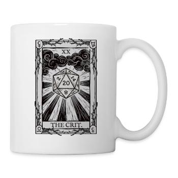 The crit Rollenspieler Würfelglück Tarot - Tasse - Weiß - Rechts