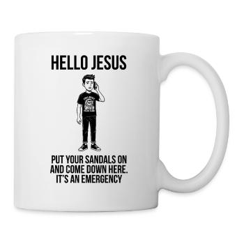 Hello Jesus - Dank Meme Sarcastic - Mug - white - Right