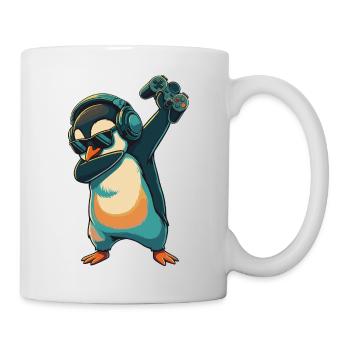 Gamer Pinguin Vogel spielt Videospielkunst - Tasse - Weiß - Rechts