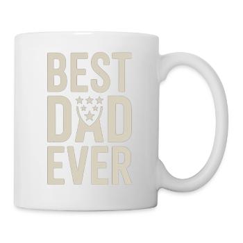 Best Dad Ever T-Shirt – Geschenk für Vater & Papa - Tasse - Weiß - Rechts