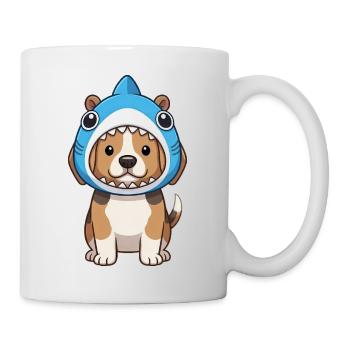 Süßer Beagle Hund Cartoon Karneval Brasilien - Tasse - Weiß - Rechts