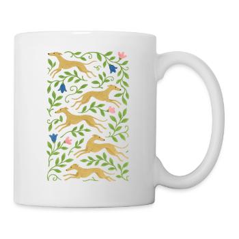 Golden Gallop in Floral Vines - Mug - white - Right