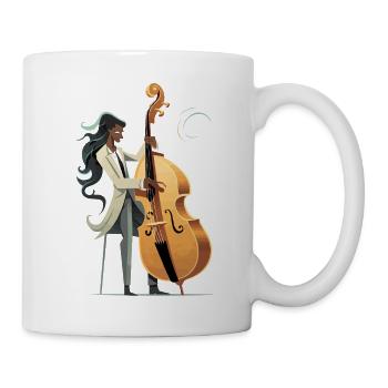 Cello master in modern style - Mug - white - Right