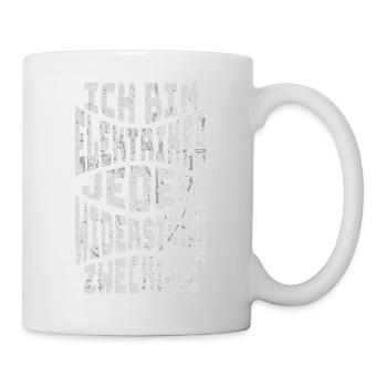 Elektriker mit Spruch - Gedrehte Wortkunst - Tasse - Weiß - Rechts