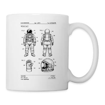 Plan de brevet de combinaison spatiale - Mug blanc - blanc - Droite