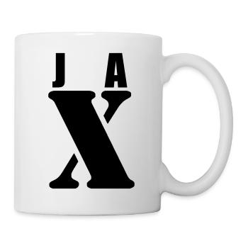 Jax – First Name Design | Minimal Typography - Tasse - Weiß - Rechts