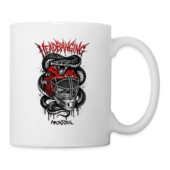 Headbanging Red Mask - Mug - white - Right