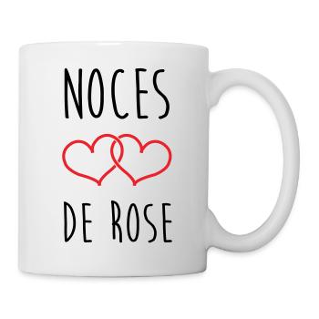 Rosenhochzeit: 17 Jahre Ehe - Tasse - Weiß - Rechts