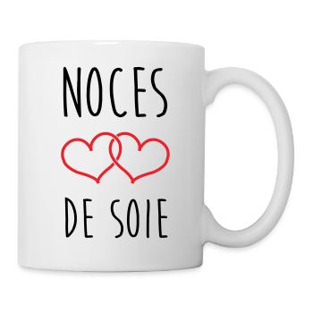 Noces de Soie 12 ans de mariage - Mug blanc - blanc - Droite
