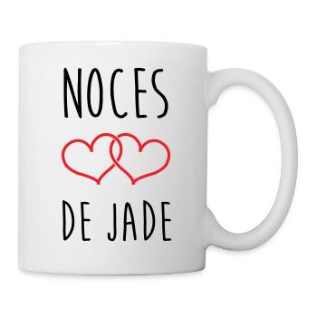 Jade-Hochzeit 26 Jahre Liebe - Tasse - Weiß - Rechts