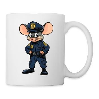 Mouse Policewoman / Police Mouse - Mug - white - Right