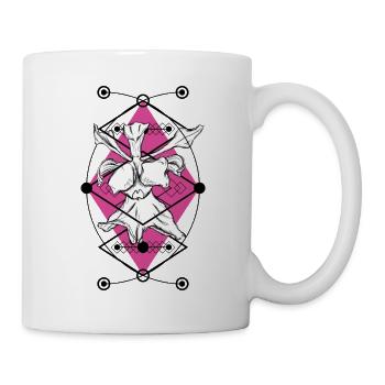 Orchideengeometrischer Raum - Tasse - Weiß - Rechts