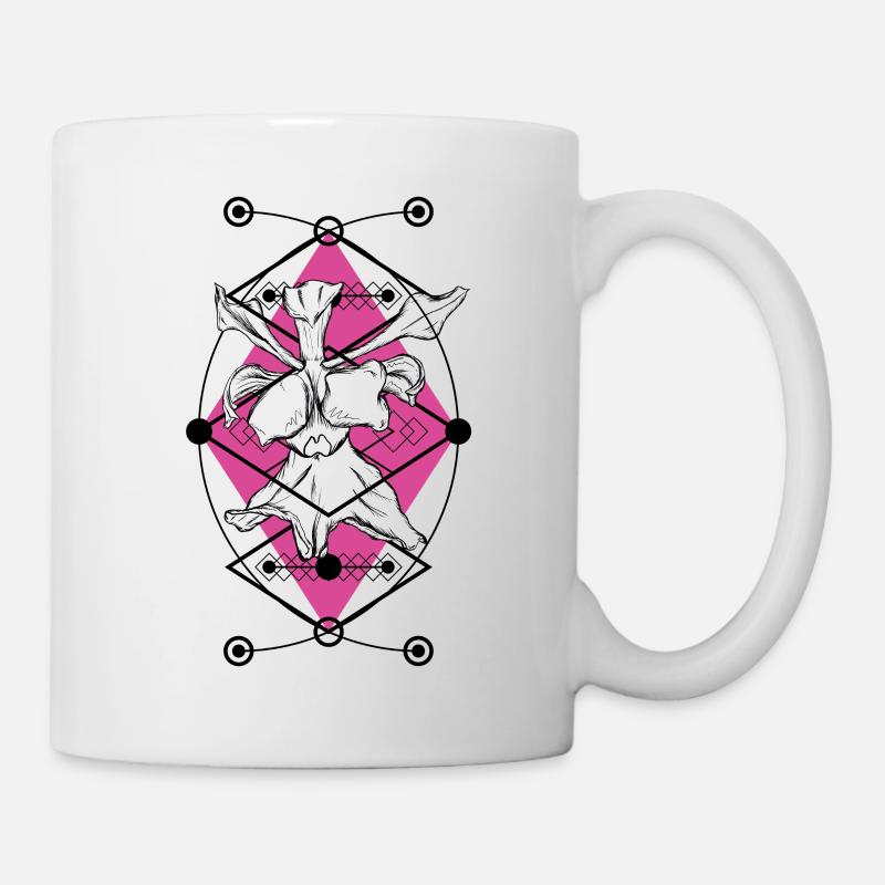 Espace géométrique des orchidées - Mug blanc - blanc