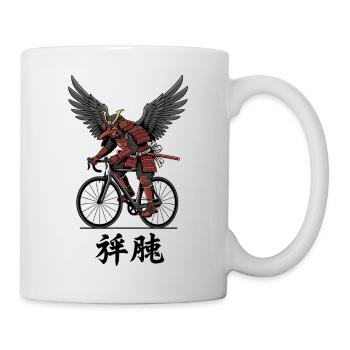 Winged Samurai on Bicycle - Mug - white - Right