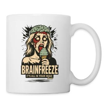 Femme avec cerveau et gel cérébral - Mug blanc - blanc - Droite