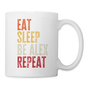 Eat Sleep Be Alex Repeat Retro Name - Mug - white - Right