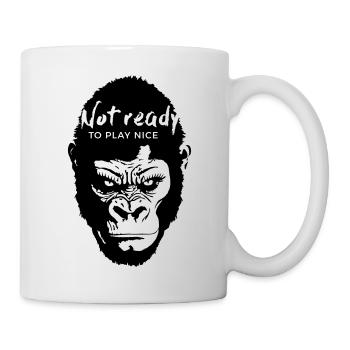 Guerrilla Girl – not ready to play nice - Tasse - Weiß - Rechts